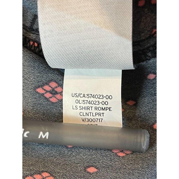 Banana Republic Women Geometric Romper Front Button Drawstring 3/4 Sleeve Blue 0 - Picture 9 of 9